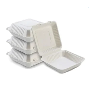 Κουτιά φαγητού από ζαχαροκάλαμο - sugarcane food box 50pcs 23x23x8