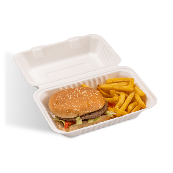 Κουτιά φαγητού από ζαχαροκάλαμο - sugarcane food box 50pcs 23x15.5x9