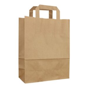 Τσάντα Χάρτινη Κραφτ Take Away με Ενισχυμένο Εσωτερικό Χεράκι (22 x 12 x 28 cm) Κύπρος