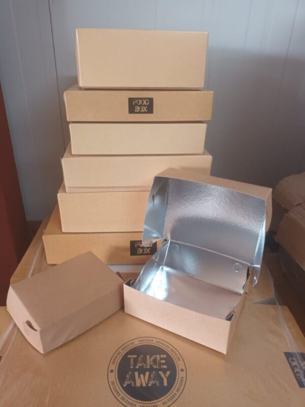 Κουτιά ψητοπωλείο – grill boxes aluminium cladding 10kilo pack size 23x14x4.5